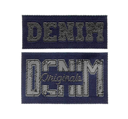 Nášivka štítek Denim/Originals, nažehlovací, modrá